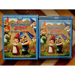 Gnomeo & Juliet (3D Blu-ray, DVD 2011) 3-Disc Special Ed. Bilingual New & Sealed
